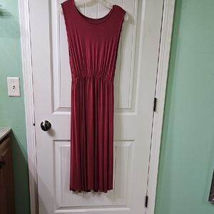 Daily Ritual Sleeveless Lightweight Stretch Dress Rust Colored NWOT